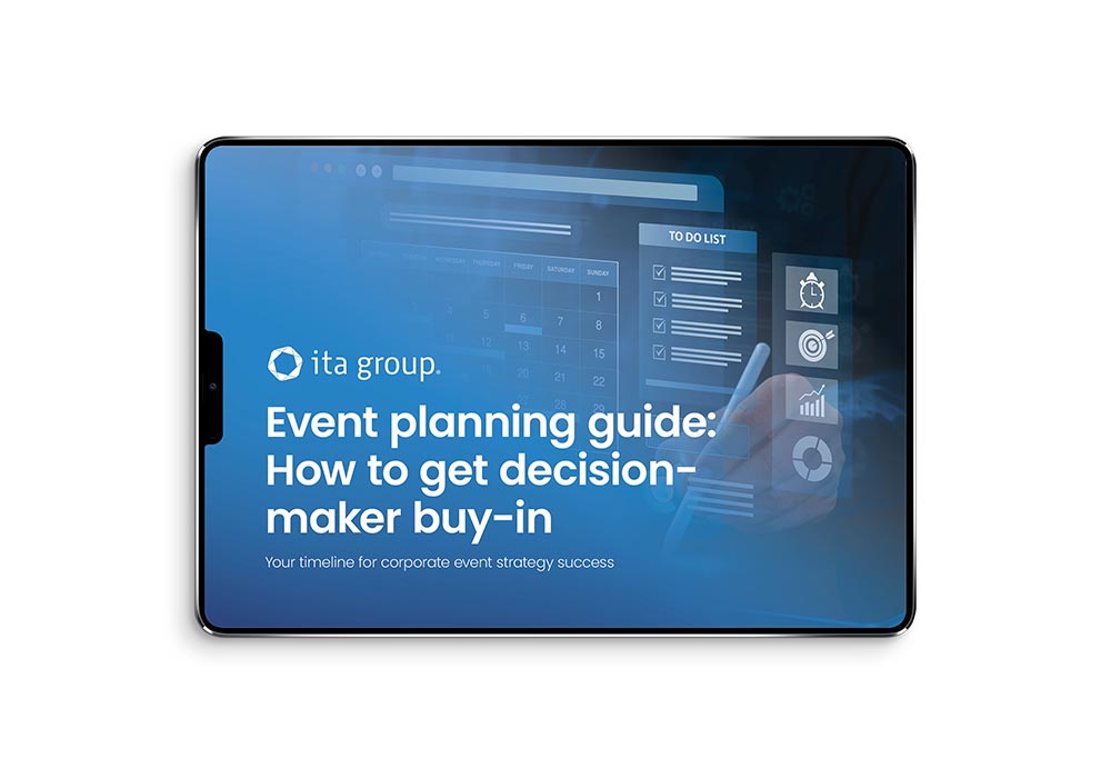 cover of event planning guide on ipad